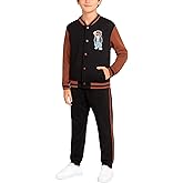 Pro Athlete Boys Sweatsuit Set - 2 Piece Fleece Varsity Jacket and Boys Jogger Sweatpants Set Youth Kids Activewear (8-16)