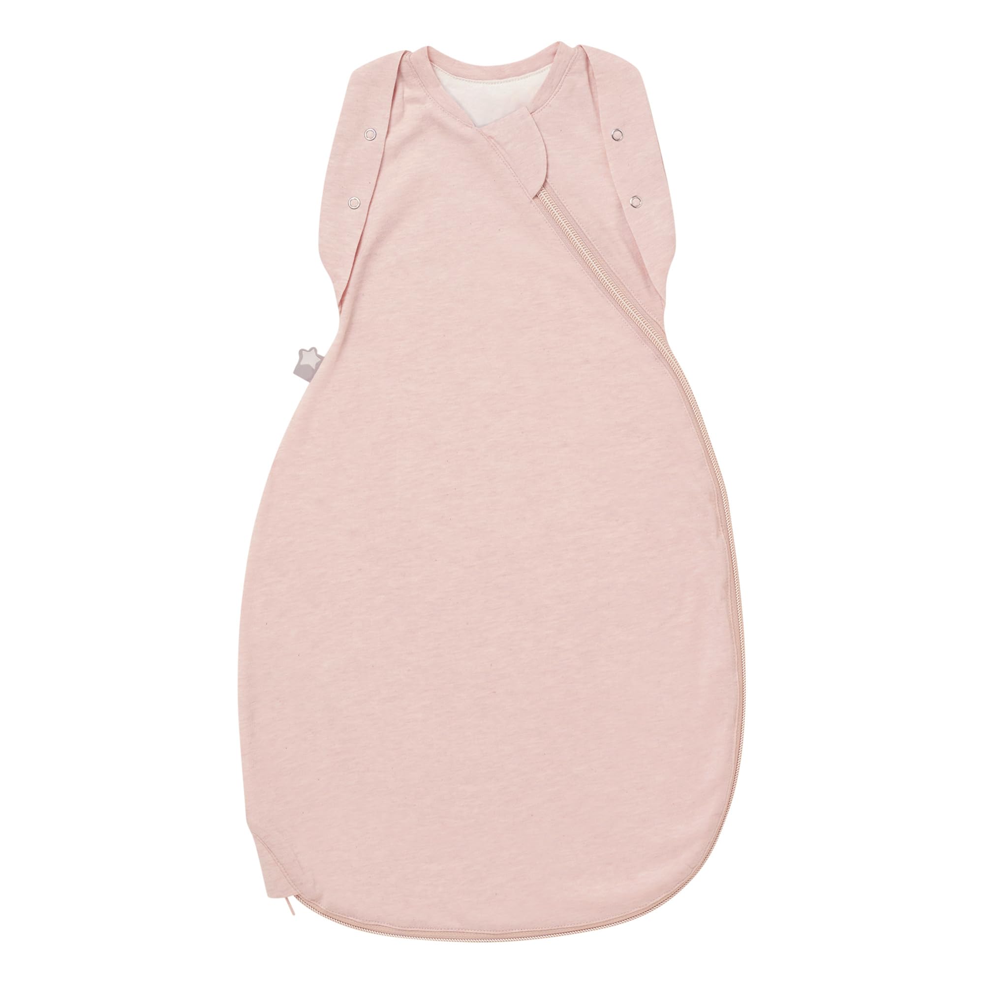 Tommee Tippee Swaddle Bag for Newborns, 0-3m, 1.0 Tog for 20-24°C, Blush Sleeping Bag, Soft Cotton-Rich Fabric, Healthy Hip Development Design, Bottom to Top Zip