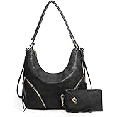 hibear Checkered Tote Bag for Women Large Canvas Checkered Backpack as Shoulder/Crossbody Trendy 2026 (black)