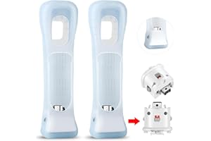 XiQiDianr 2 Motion Plus Adapter and 2 Silicon Case for Nintendo Wii Remote Controller, Motion Plus Adaptor Sensor Accelerator Replacement for Wii Motion Plus Adapter（White）