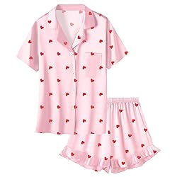 Umeyda Girls Satin Silky Collar V Neck Ruffle Short
