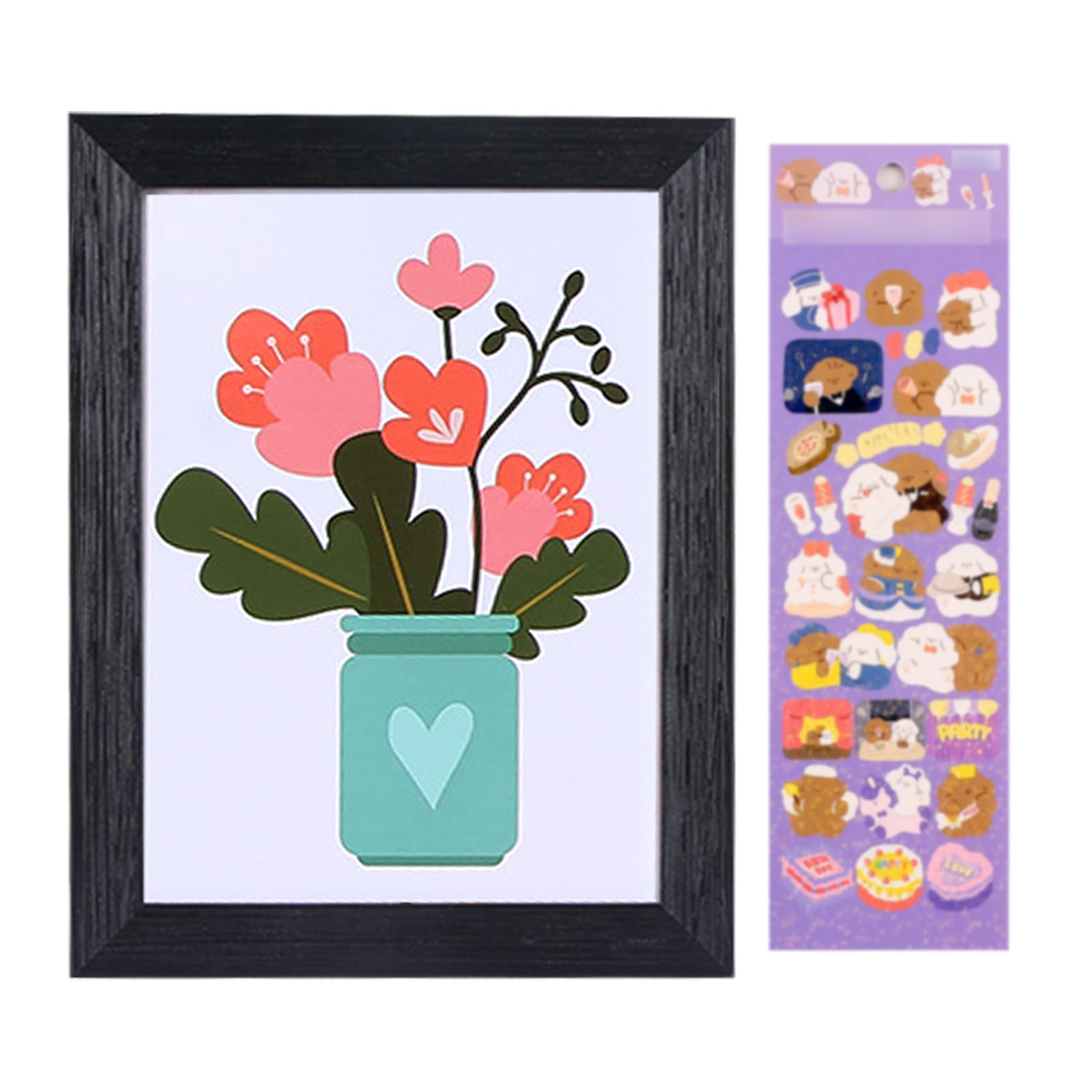 BDSHUNBF Picture Frames in Black (13 x 18cm), Elegant Sleek Black Picture Frame, Black Picture Frame With Perspex Safety Glass