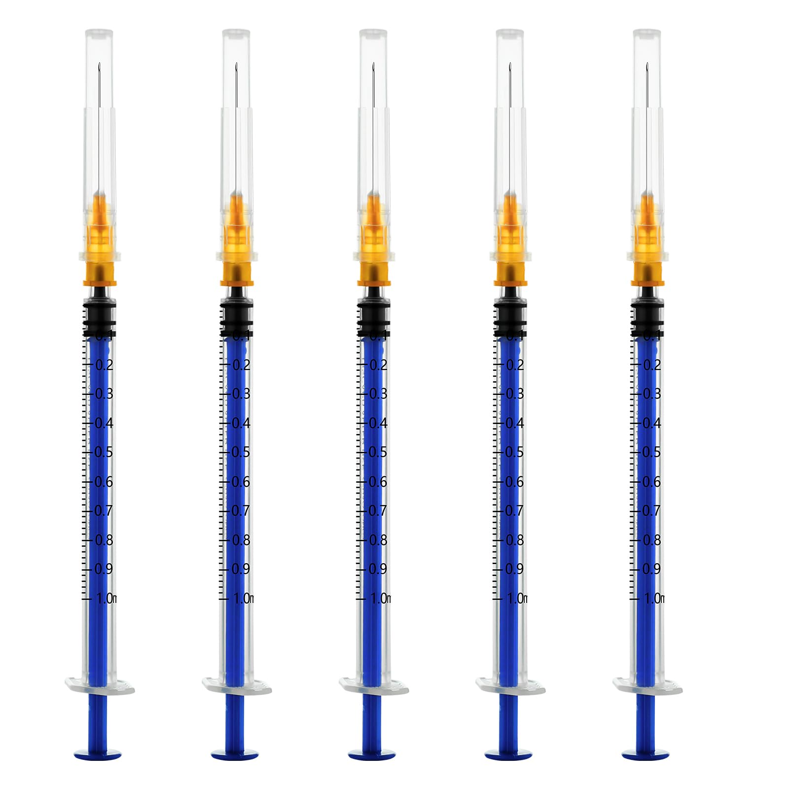 Photo 1 of 20 Pack 1ml 25Ga 1" Plastic Lab Luer Slip Syringe, Scientific Industrial Supplies, Disposable Individually Wrapped