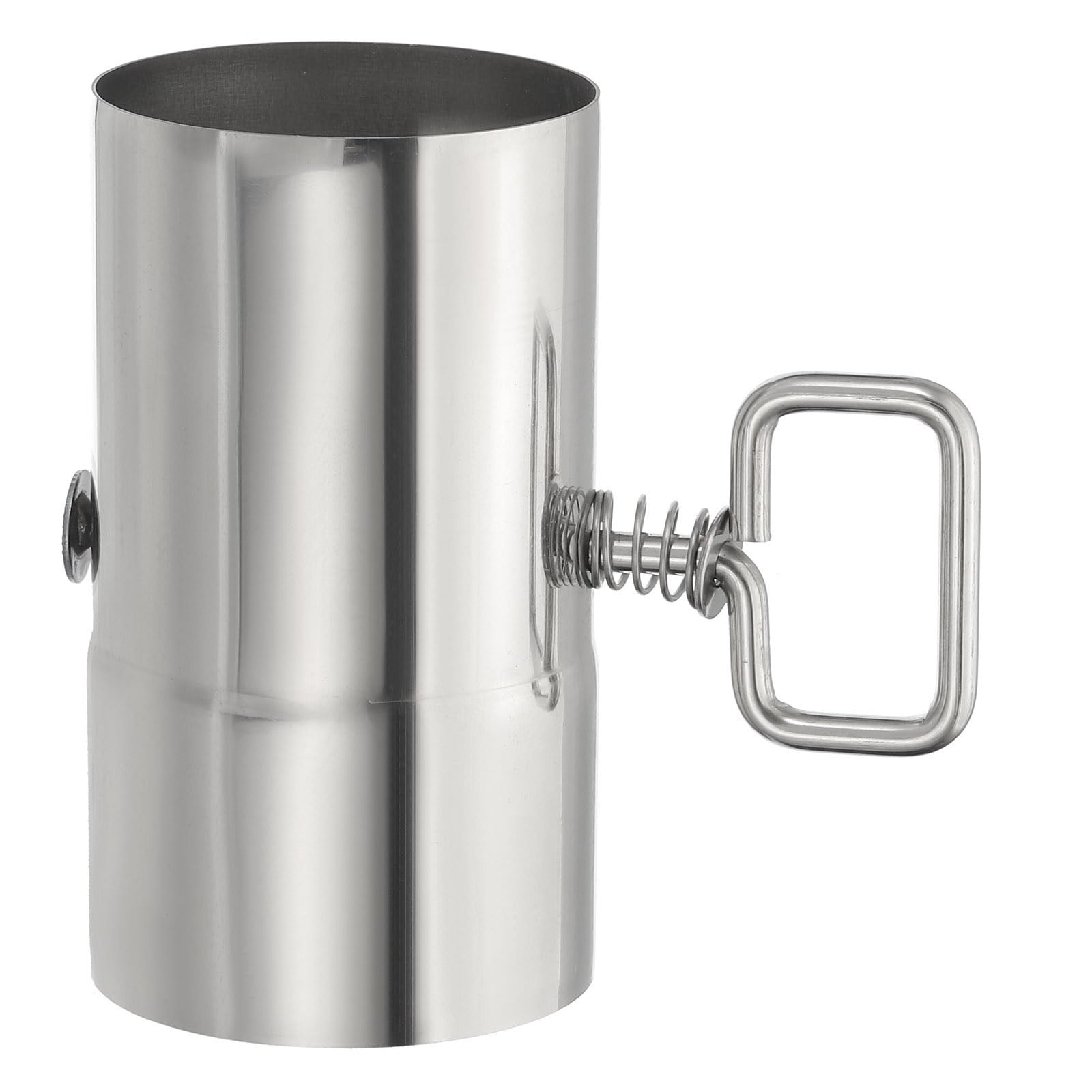 PATIKIL 2.36 Inch Stove Pipe with Damper, 1Pcs 304 Stainless Steel Thickened Tent Stove Chimney Pipe for Outdoor Camping Stove Vent Smoke Exhaust, 4.33 Inch Length