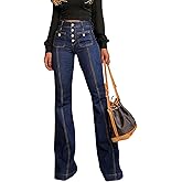 GOLDPKF Womens Bell Bottom High Waisted Jeans Flare Curvy Denim Pants Slim Stretch Bootcut Leg Trouser with Pockets