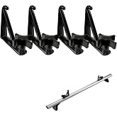 T-Slot Load Stops Brackets for Truck Crossbar, Ladder &amp; Kayak, 4 Pack | T-Slot Compatible, Fits Most Crossbars, Adjustable Positioning, Prevents Cargo Shifting, Fits Ladders, Kayaks &amp; Wood