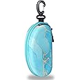 molshine Oversized Sunglasses Case, Large Goggles Box, Zipper Diving Glasses Bag with Hook for Women Men Travel Outdoor Sport