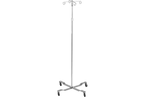 Drive Medical 13029 Economy Removable Top I. V. Pole, 2 Hook Top, Chrome