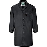 Yukirtiq Lab Coat for Men Long Sleeve Mechanics Coats Garage Work Coat DIY Workshop Laboratory Jacket