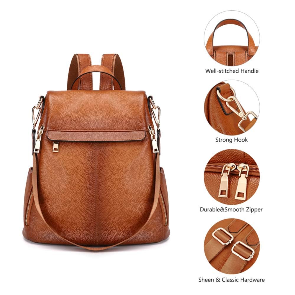 Backpack Purse Amazon Mua Women's Anti-Theft Backpack Purse Genuine Leather Shoulder Bag ...