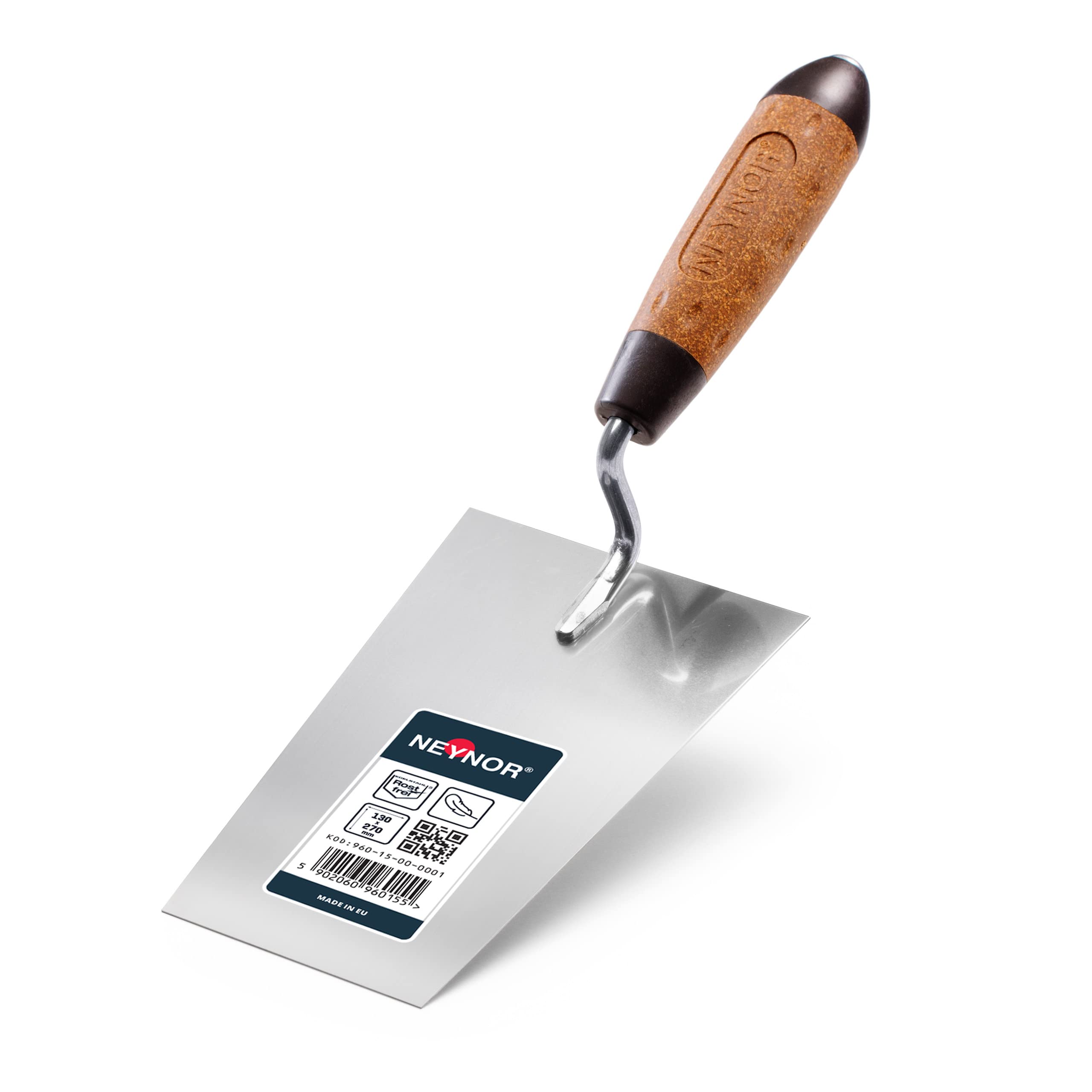 NEYNOR® Trapezoidal Trowel - Stucco Trowel - Masonry Trowel - Bucket Trowel - Plastering Trowel - for The Application of Plaster - Comfortable Handle - Made in The EU - 7.1 Inch (180mm)