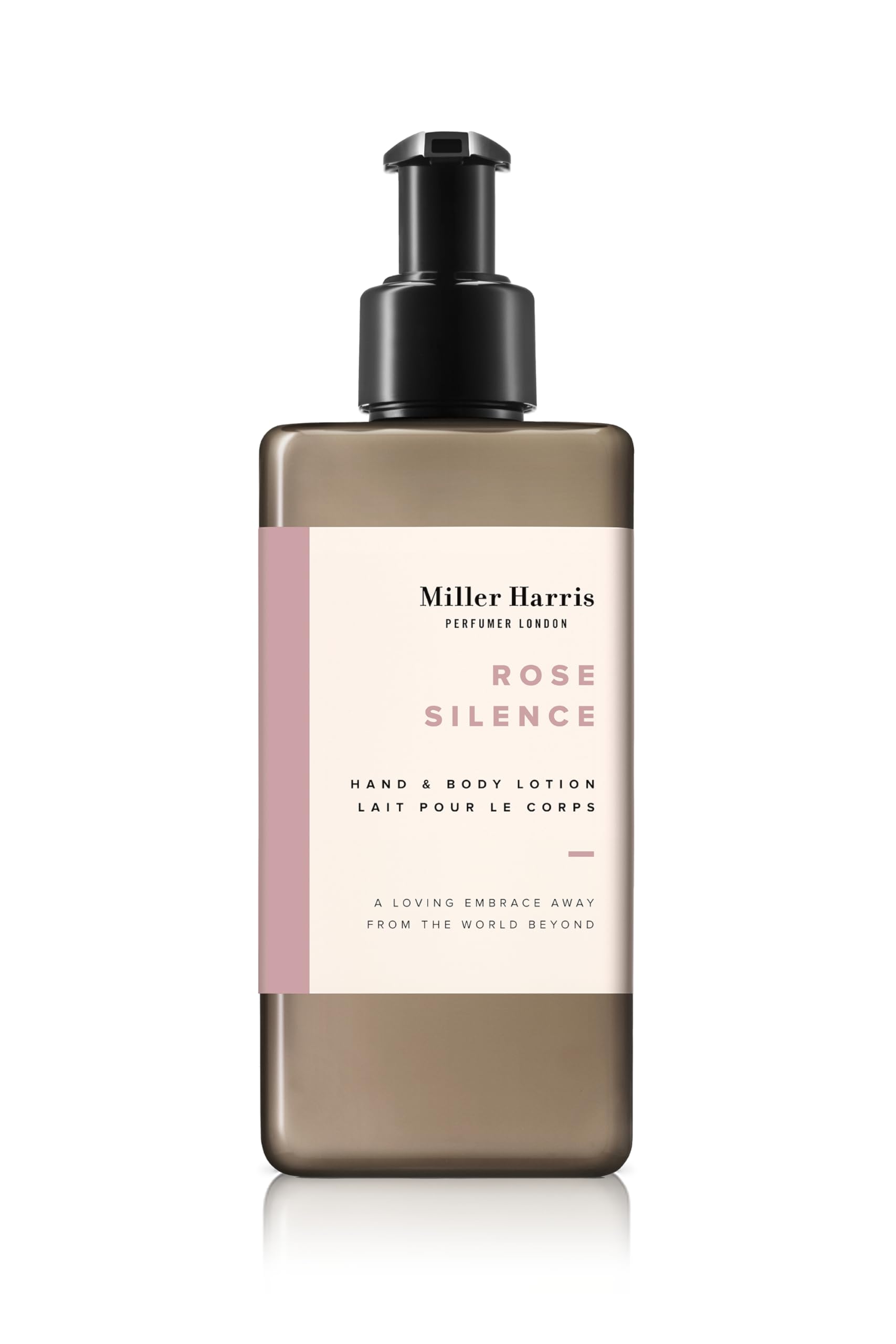 Miller Harris Rose Silence Hand and Body Lotion 300ml – Shea Butter, Argan Oil, Glycerin, Aloe Vera & Vitamin B5 | Soft & Delicate Rose Scent for Gentle Cleansing