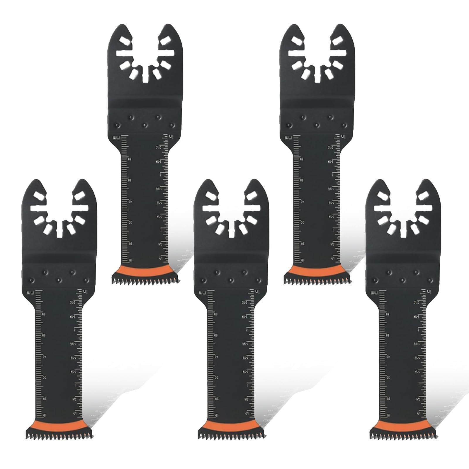DEFIYEAR 5 Pcs Oscillating Tool Blades, Extra-Long Oscillating Saw Blades for Cutting Wood Plastic -Multi Tool Blades Multitool Blades for Efficient Cutting Fit Dewalt Rockwell Milwaukee Makita Ryobi