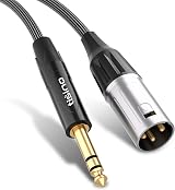 Tisino Male XLR to 6.35mm TRS Cable 2m Balanced Audio Lead view 1