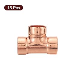 uxcell 15Pcs 1" x 1" x 1" Copper Reducing Tee
