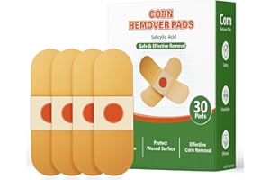 JEWII ENVI Corn Removers for Feet & Toes - 40% Salicylic Acid Extra Strength, Strong Adhesion Medicated Pads for Overnight Removal & All Day Protection, 30 Count