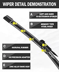 3 Factory Wiper Blades Replacement for