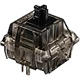 Custom Switch Gateron Ink 5 pin V2 Switches Transparent Smokey Housing Black Red Blue Silent Black Yellow for Mechanical Keyboard (70 PCS, Black Ink)