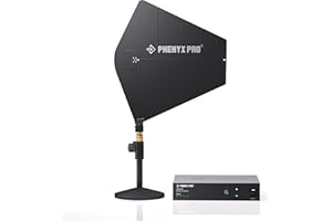 Phenyx Pro UHF Wireless Antenna Combiner Bundle for in-Ear Monitor System, 4-Way IEM Transmitter Combiner w/Active Directional Paddle Antenna, 16 Gain Control, Receiver Mounting Rod&Plate (PAS-227X)