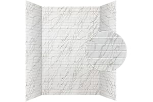 From Plain To Beautiful In Hours 133-640-SUB-KIT Subway Tile - Tub and Shower Wall Panels Surround (Covers/ 96 sq. ft.), Marb