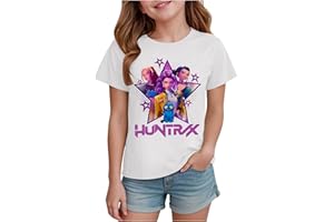 Kpop Demon Cartoon Print Tops for Girls Cute Anime T-Shirts Pink Shirt Kids Short Sleeve Trendy Crew Neck Tees