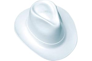 Occunomix, Cowboy Style Hard Hat, Ratchet Suspension, Cotton, Wide Brim, White