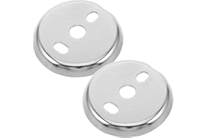 TOBBOMEY 2pcs Towel Bar Mounting Hardware Bracket 46mm Diameter Metal Base Fixing Pads for Bathroom Towel