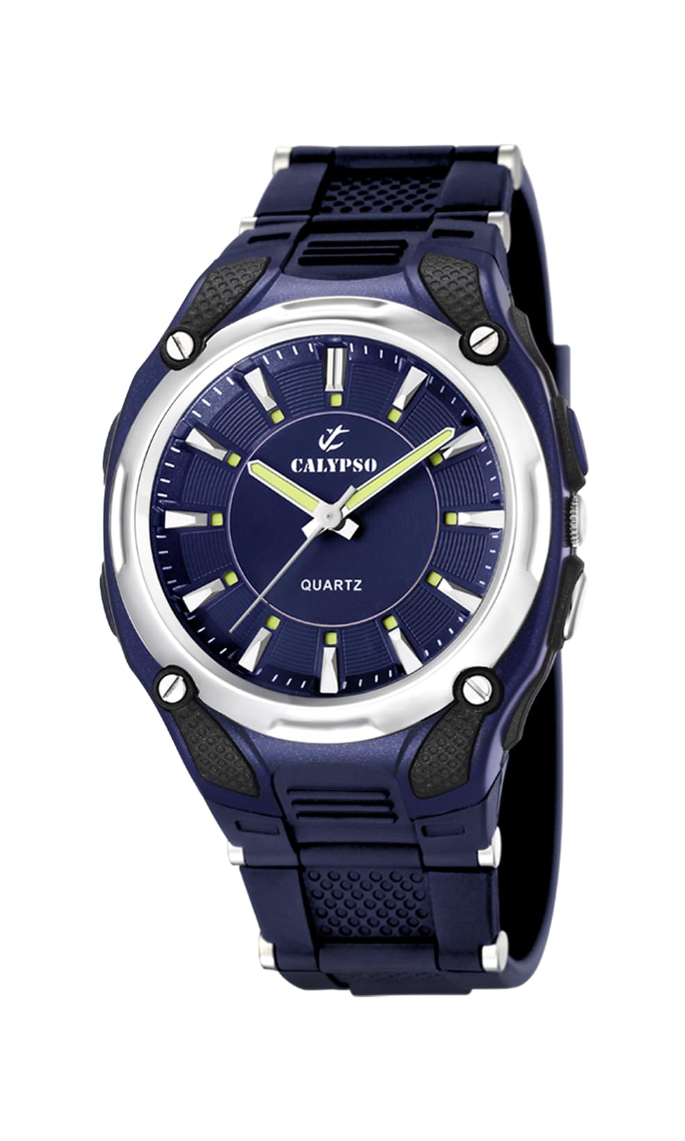 Calypso Men's Quartz Watch with Blue Dial Analogue Display and Blue Plastic Strap K5560/3
