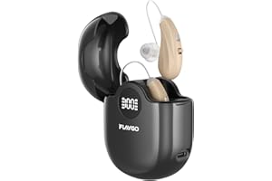 Flaygo Hearing Aids for Seniors, OTC Hearing Aids for People with Hearing Loss, Sound Quality Restoration, Intelligent Noise Reduction, Standby 80h, One-Button Operation, Comfortable Wearing,Beige