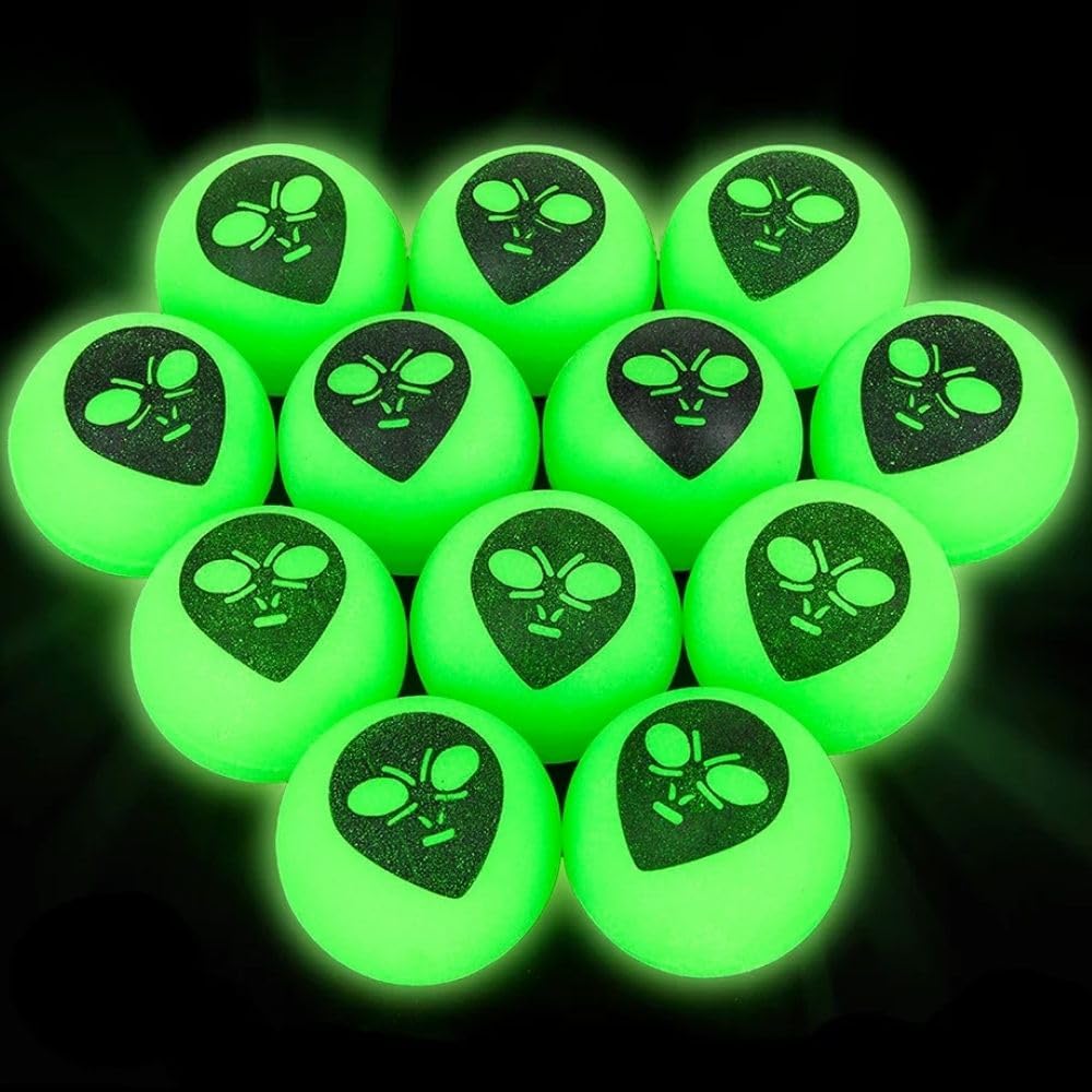 Rhode Island Novelty Glow-in-The-Dark Alien Hi-Bounce Balls (1 dz)