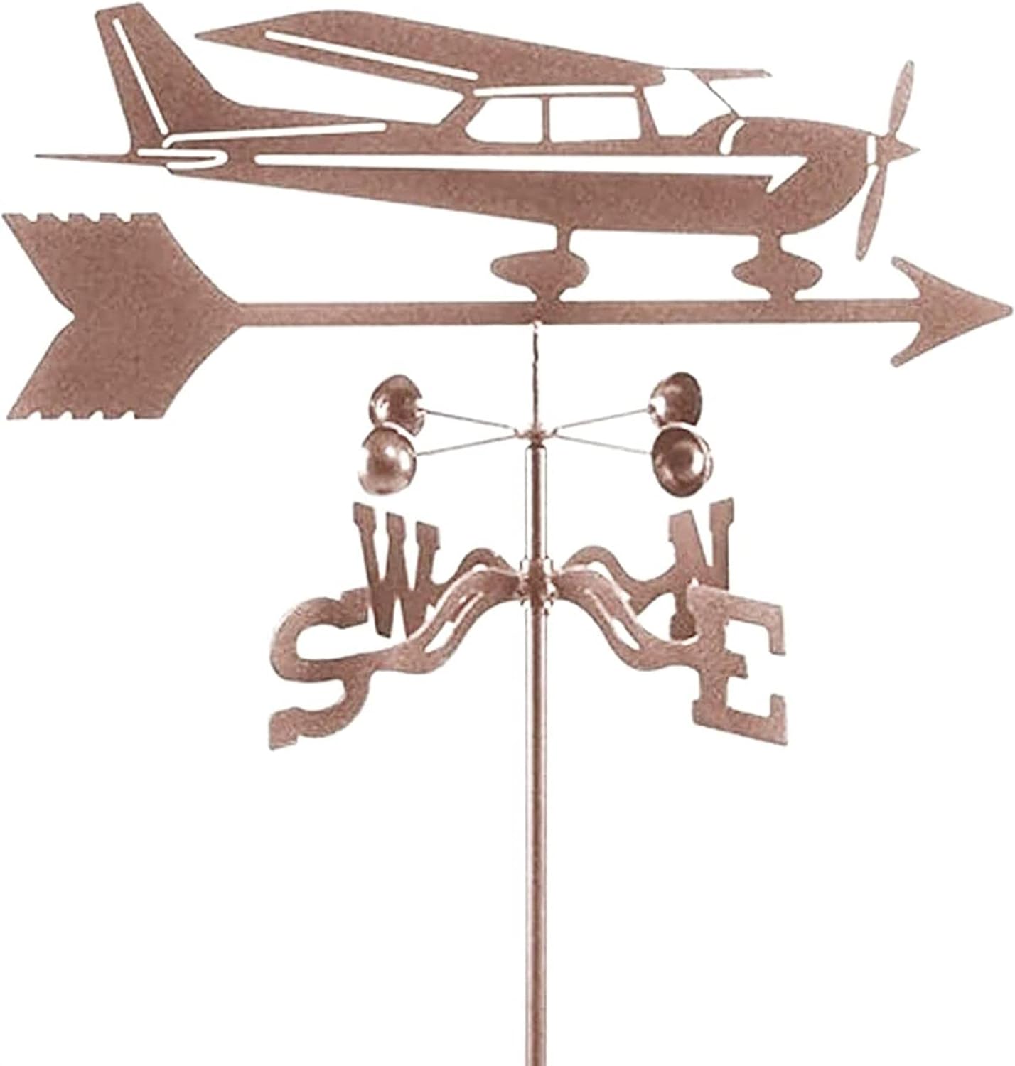 Weathervanes - Weather Vane Airplane Shape Weather Vane Weather Vane Wind Vane Stainless Steel Farm Scene Stake Antique Style Decoration Wind Indicator for Garden Garage Dome Barn