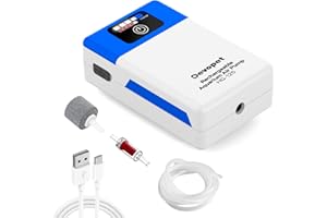 Devopet Battery Powered Aquarium Air Pump, Bait Bucket Portable Aerator, Ultra Quiet Fish Tank Bubbler, USB Rechargeable Oxygen Pump for Outdoor Fishing and Power Outages