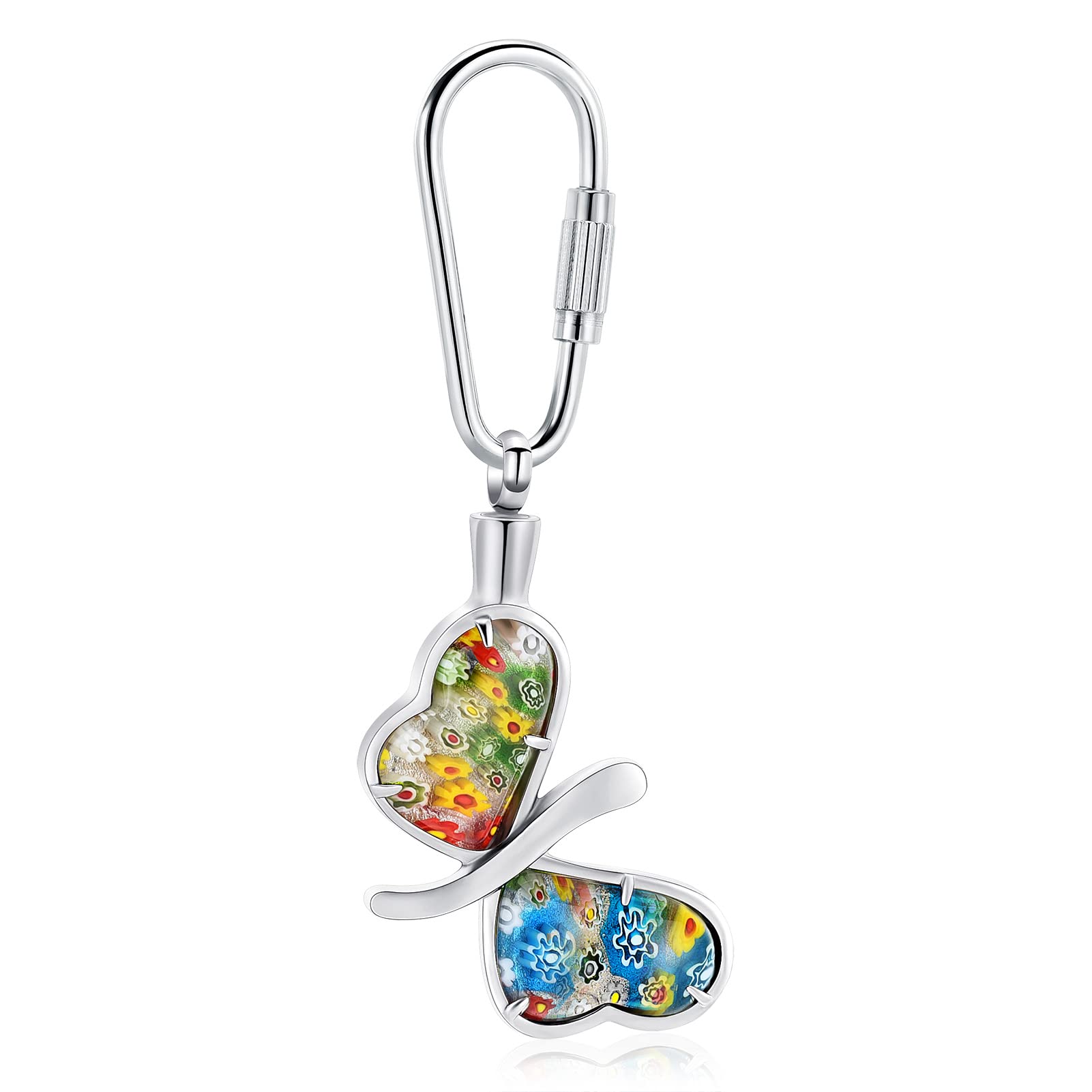 Minicremation Cremation Jewelry for Ashes - Memorial Keepsake for Beloved's Ashes Urn Pendants Butterfly Cremation Necklace for Ashes for Women, 1.73*1.18 inch, Metal, not