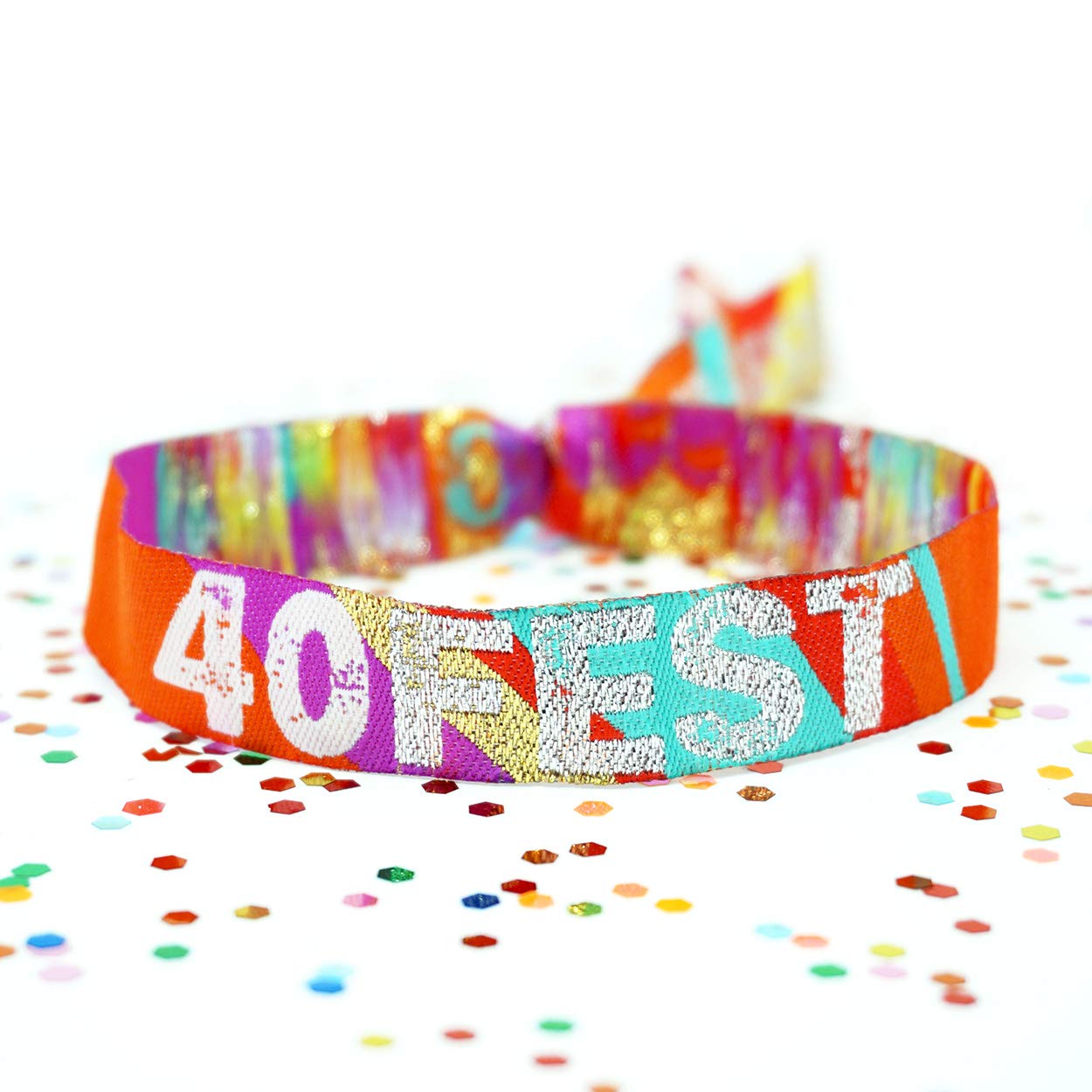 WEDFEST 10 x 40FEST Festival 40th Birthday Party Wristbands Favours