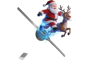 EBZ 3Dhologramfan 19.7 “, LED Holographic Display Fan for Commercial Advertising, App/PC/WiFi/Bluetooth, 3Dhologram Projector Fan for Store, Holiday, Retail & Trade Show Display with 1500 Video Library