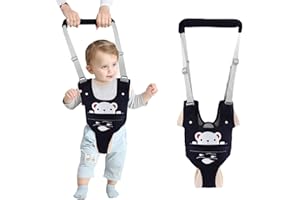 KIYUMI Baby Walking Harness Adjustable Handheld Kids Walker Helper Assistant Belt for Learning Walk Trainer Tool Walking Wing,Dark Blue