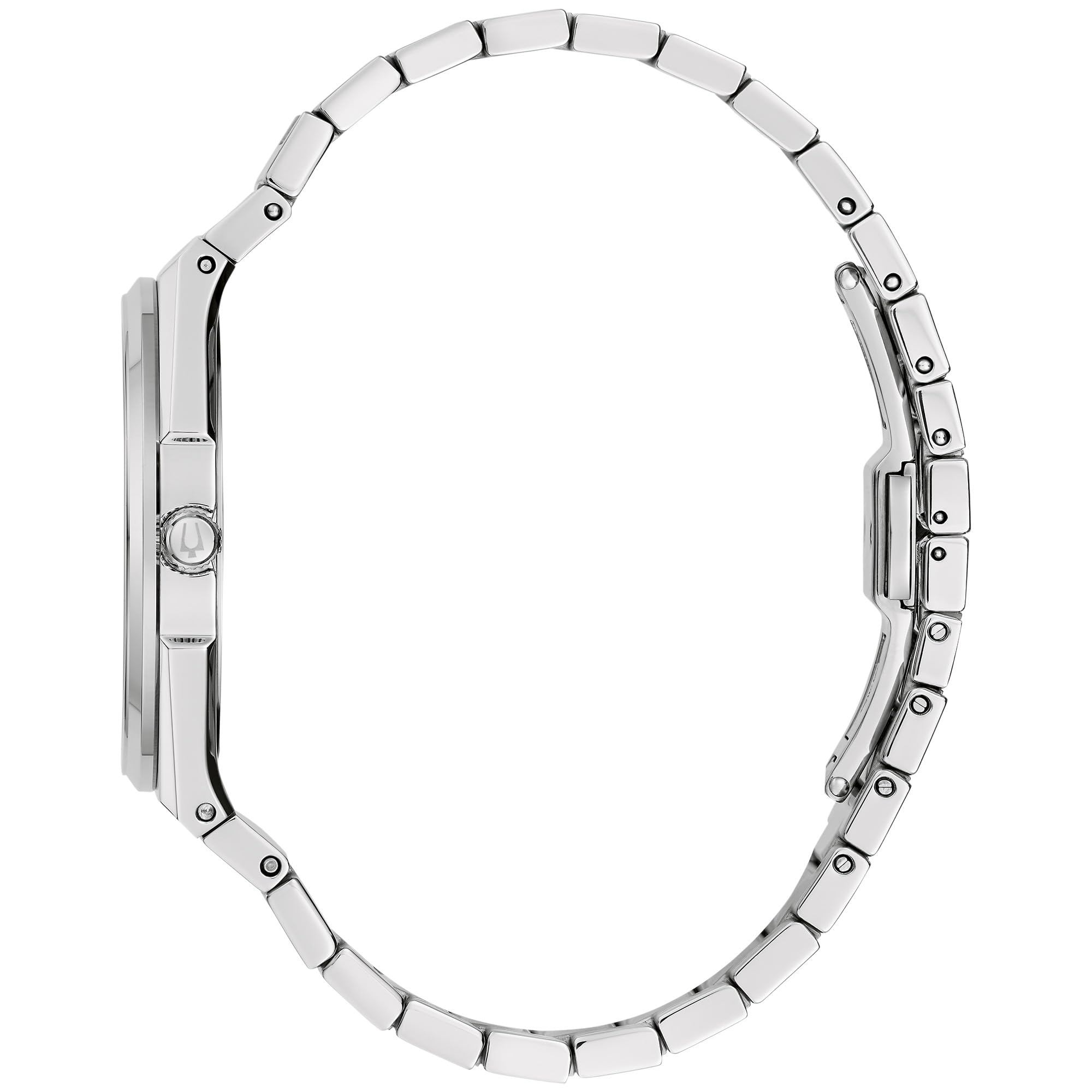 Bulova Mens Dress Classic Quartz Two Tone Stainless Steel Watch, Patterned Dial, 39mm