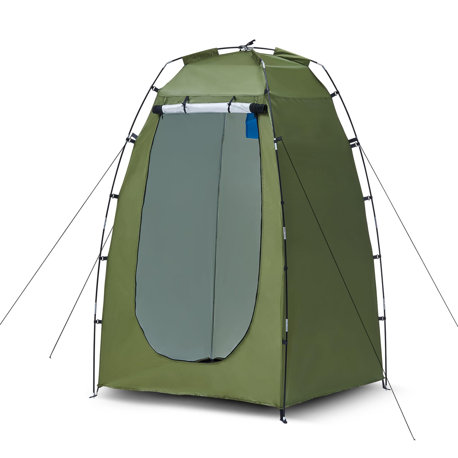 CLIPOP Pop Up Toilet Tent, Portable Shower Privacy Waterproof Anti-UV Changing Dressing for Beach Fishing Hiking Bathing, Outdoor Camping, With Carrying Bag (Green)