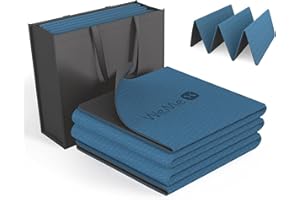 Yoga Mat 72"X24" WeMe TPE Exercise Yoga Mat 4mm/6mm/8mm Thick -2024 New Training Folding Mat Fitness Mat for Women, Men & Children,Non-Slip High-Density Eco Friendly for Pilates Mat with Storage Bag