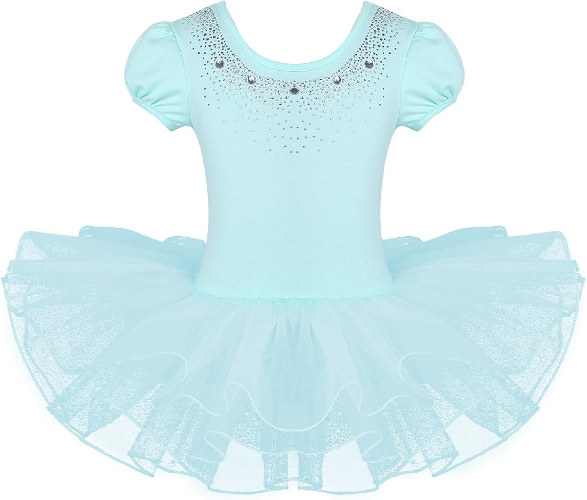 Robe De Ballet Fillette Pailletée - Tutu Danse Avec Strass, Rose