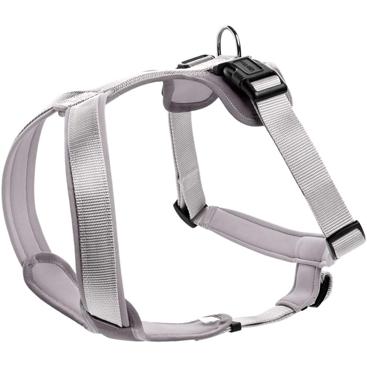 HUNTER NEOPREN dog harness, nylon, padded with neoprene, for sport and leisure,gray, nylon, neoprene,45-57,S