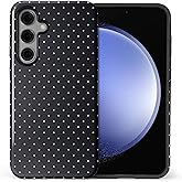 ilikediy for Samsung Galaxy S25 Case,HL2 Polka Dot Black Hybrid 2 Layer Hard Shell Silicone Protective Pattern Design Case