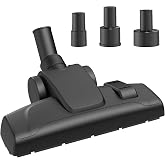 Universal Floor Brush Head for Shop Vac Wet Dry Vacuum Cleaners | Dual-cleaning Floorhead Attachment Universal Fit Shopvac with 1-1/4" 1-3/8" 1-7/8" 2-1/2" Adapters, Black, 11.2 Inch Wide