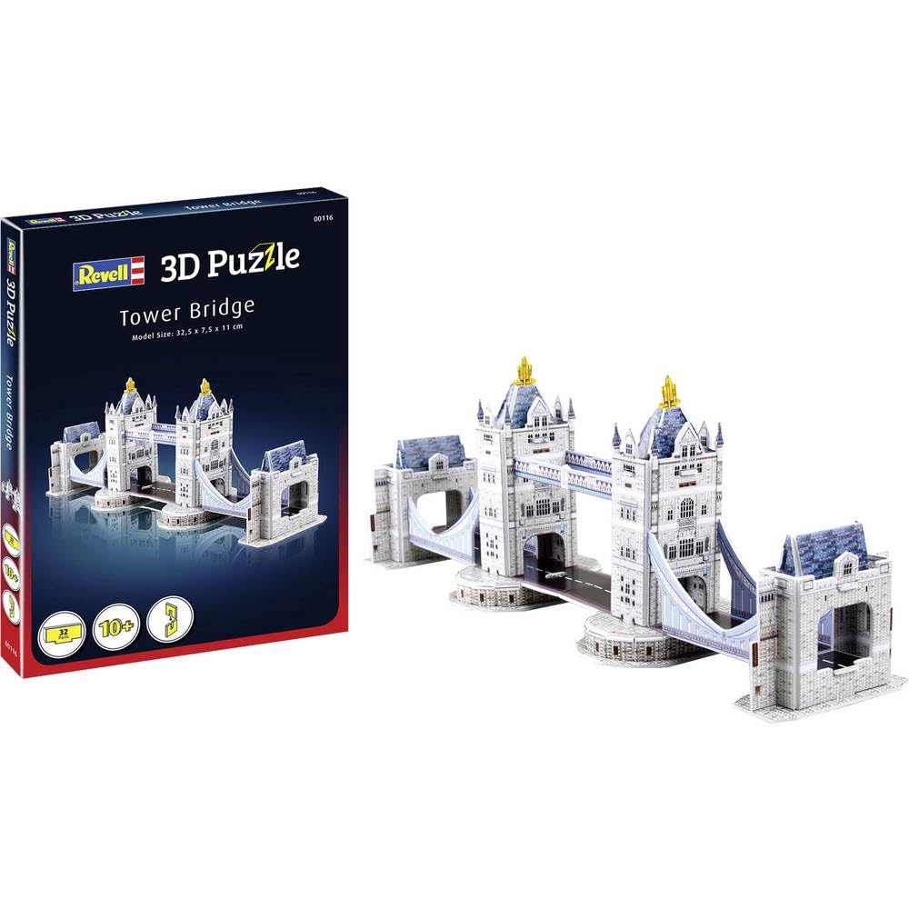Revell 3D Puzzle 00116 Tower Bridge 32 Pieces, Highly Detailed, Over 32cm in length, Fun & Easy To Build