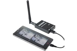 CRAZEPONY FPV Receiver 5.8G 150CH OTG Receiver UVC Video VTX 5dBi SMA Female Plastic for Android Smart Phone PC Monitor Black