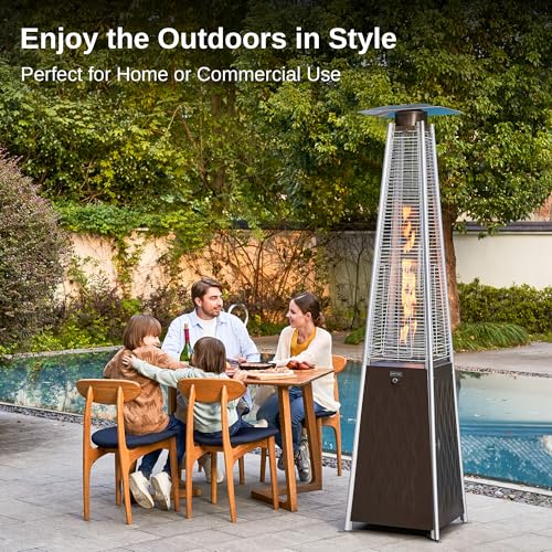 EAST OAK Pyramid Patio Heater, 48,000 BTU Outdoor Patio Heater