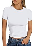 Trendy Queen Womens Basic T Shirts Summer Tops 2025