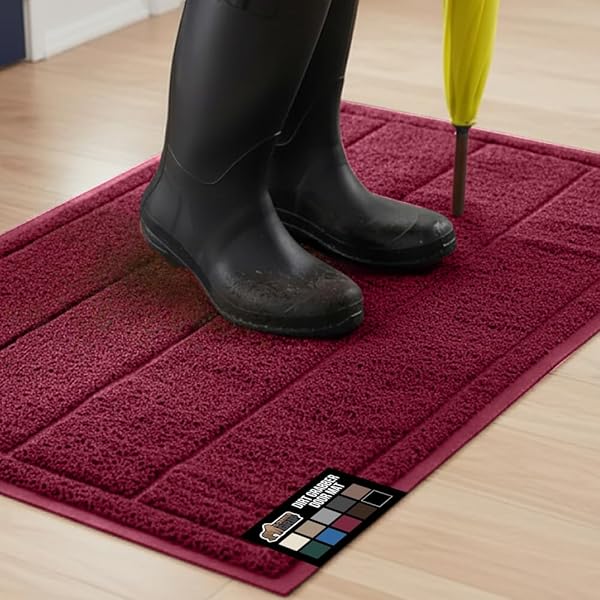 GORILLA GRIP DIRT GRABBER INDOOR OUTDOOR DOOR MAT,...