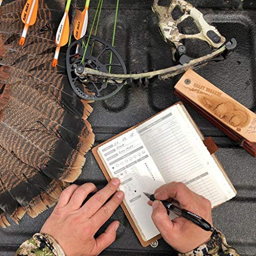 Leather Hunting Log Book Designed for Hunters, Record Hunts for All Species, Hunting Journal 96