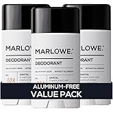 MARLOWE. No.024 Mens Santal Deodorant 2.5 oz (3 pack), Natural Deodorant for Men, Aluminum Free Stick, Made with Coconut Oil, Shea Butter & Jojoba, Warm Amber, Sandalwood & Citron Scent